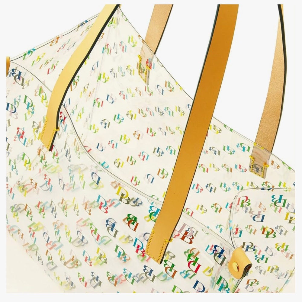 Dooney & Bourke Multicolor shopper Tote Bag brand new see through - Picture 4 of 6